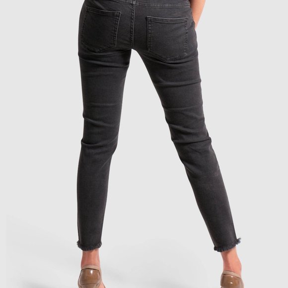 OLGYN Women’s Skinny Fit Stretch Black Denim Pant - Picture 2 of 5